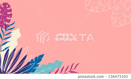 tropical background with plant tropical background with plant 136473103