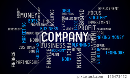 Company - typographic concept 136473452