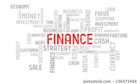 Finance - typographic concept Finance - typographic concept 136473488