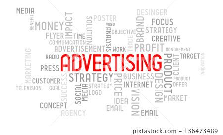 Advertising - typographic concept 136473489