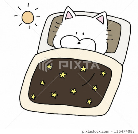 Westie dog illustration sleeping 136474092