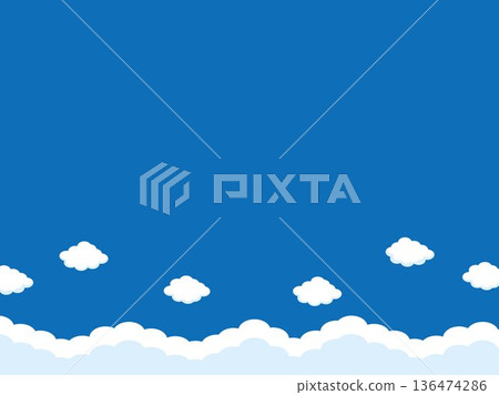 New Year, New Year's card, sky, cloud, frame, confetti, blue sky, zodiac, landscape, New Year, New Year, 136474286