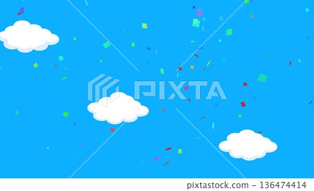 New Year, New Year's card, sky, clouds, frame, confetti, blue sky, zodiac, landscape, New Year's greeting, New Year, nature New Year, New Year's card, sky, clouds, frame, confetti, blue sky, zodiac, landscape, New Year's greeting, New Year, nature 136474414