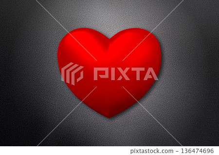 Geometrical heart shape isolated on black background Geometrical heart shape isolated on black background 136474696