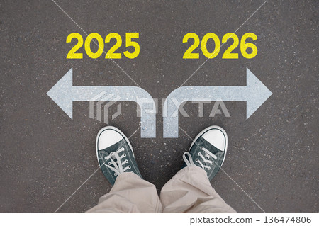 2025, 2026 - legs with trainer shoes 136474806