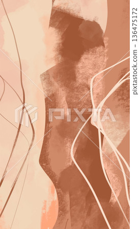 Creative minimalist hand painted illustrations for wall decoration. Creative minimalist hand painted illustrations for wall decoration. 136475172