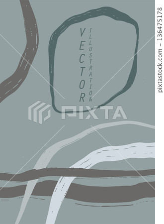 Abstract trendy universal artistic banner template. Vector illustration. 136475178