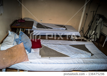 Hospital was attacked by two Russian drones, Donbass, Ukraine Hospital was attacked by two Russian drones, Donbass, Ukraine 136475296