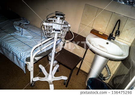 Hospital was attacked by two Russian drones, Donbass, Ukraine Hospital was attacked by two Russian drones, Donbass, Ukraine 136475298