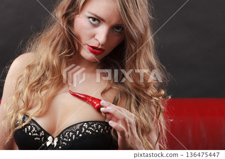 Sexy lady wearing nice lingerie. 136475447