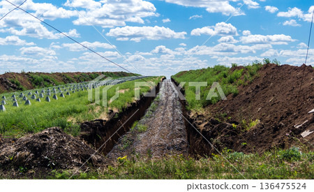 Ukrainian defense system near Kramatorsk, Ukraine Ukrainian defense system near Kramatorsk, Ukraine 136475524
