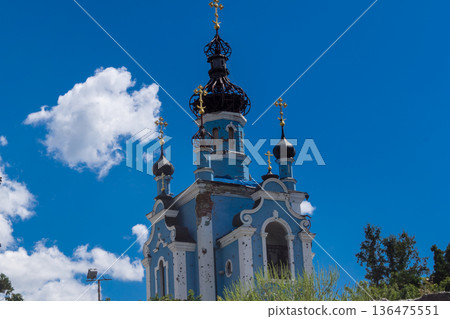 Aftermath of Russian attack on an Orthodox Church, Ukraine Aftermath of Russian attack on an Orthodox Church, Ukraine 136475551