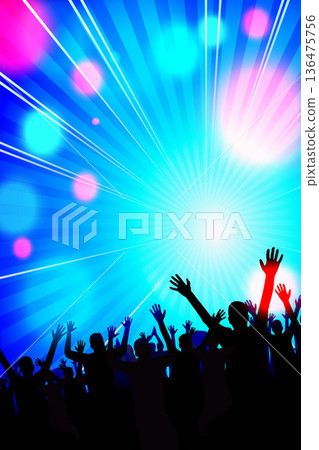 Hands raised in the air - party concept 136475756