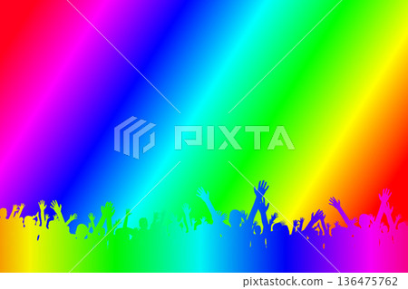 Hands raised in the air - party concept 136475762