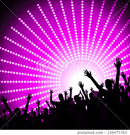 Hands raised in the air - party concept 136475763