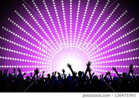 Hands raised in the air - party concept 136475765