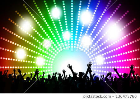 Hands raised in the air - party concept 136475766