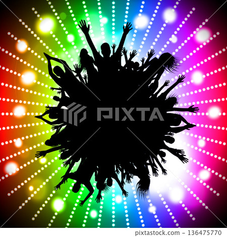 Hands raised in the air - party concept 136475770