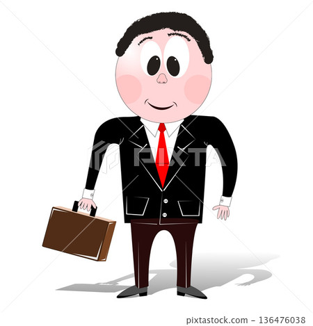 Cartoon businessman on white background Cartoon businessman on white background 136476038