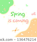 Cute pastel spring illustration for social media, cards, posters 136476214
