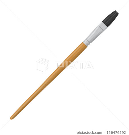 Paint Brush Cartoon Vector Illustration 136476292