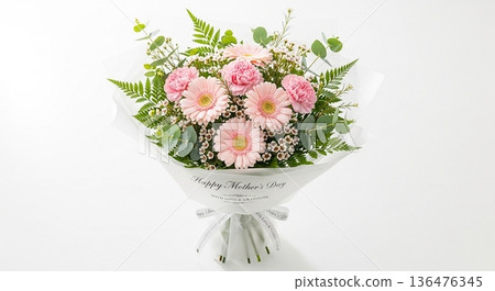 粉紅非洲菊與康乃馨母親節花束 粉紅非洲菊與康乃馨母親節花束 136476345