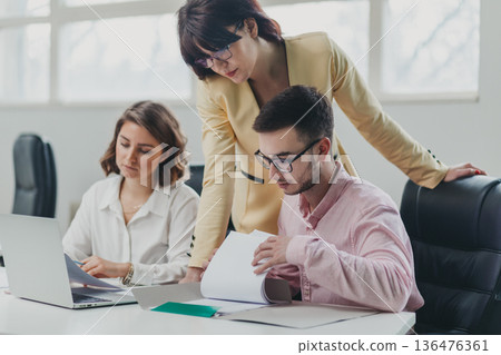 Business team in the office 136476361