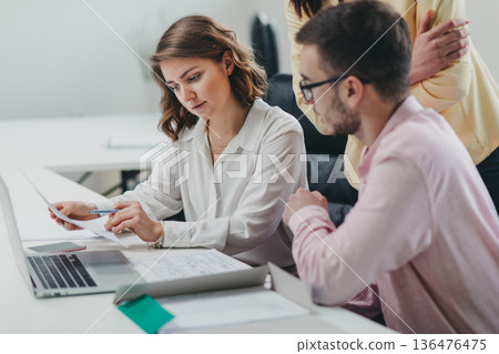 Business team in the office 136476475