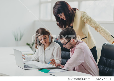 Business team in the office 136476494