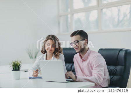 Business team in the office Business team in the office 136476519
