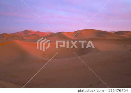 Sahara Desert dunes at sunrise 1 136476794