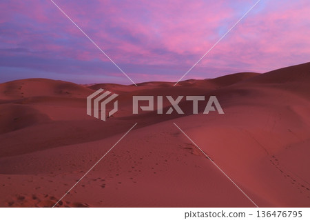 Sahara Desert dunes at sunrise 2 Sahara Desert dunes at sunrise 2 136476795