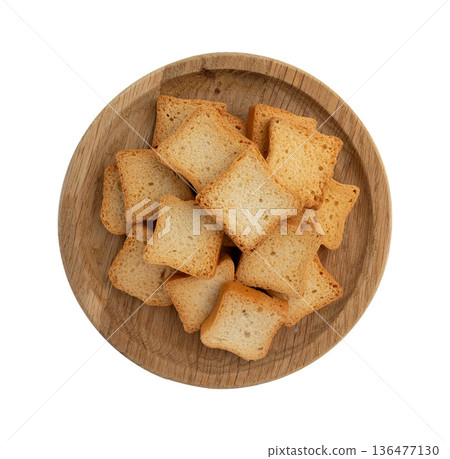 mini toast isolated on white mini toast isolated on white 136477130