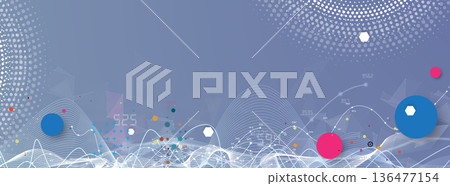 Cyber technology and science banner or header. Machine deep learning neural network Cyber technology and science banner or header. Machine deep learning neural network 136477154