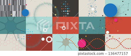 Cyber technology and science banner or header. Machine deep learning neural network Cyber technology and science banner or header. Machine deep learning neural network 136477157