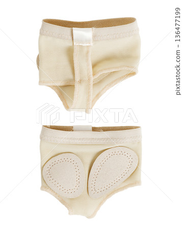 Pads for cushioning the feet are isolated on a white background. Pads for cushioning the feet are isolated on a white background. 136477199