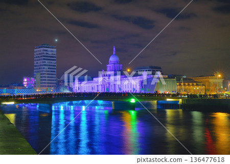Dublin, Ireland - January 01, 2019 Cityscape Dublin, Ireland - January 01, 2019 Cityscape 136477618