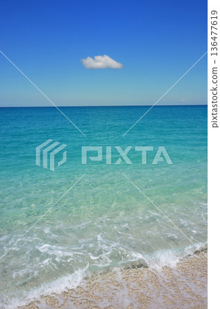 Waters of Ionian sea, Lefkada in Summer 136477619