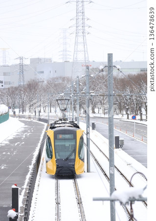 宇都宮輕軌冬季景色 136478639