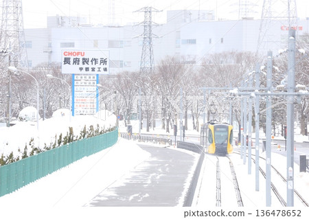 宇都宮輕軌冬季景色 宇都宮輕軌冬季景色 136478652