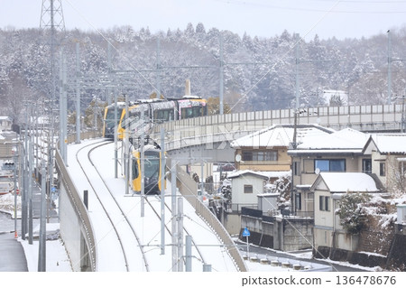 宇都宮輕軌冬季景色 宇都宮輕軌冬季景色 136478676