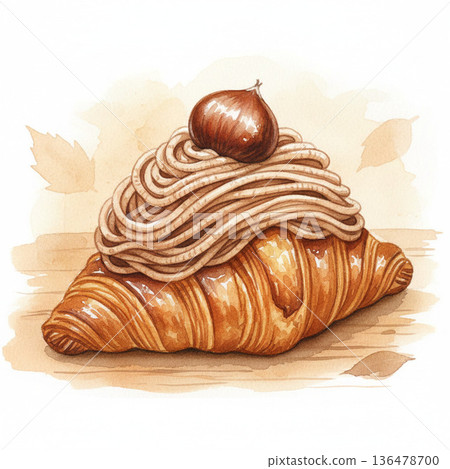 麵包烘焙系列：秋季白朗峰麵包與羊角麵包的奢華組合 136478700