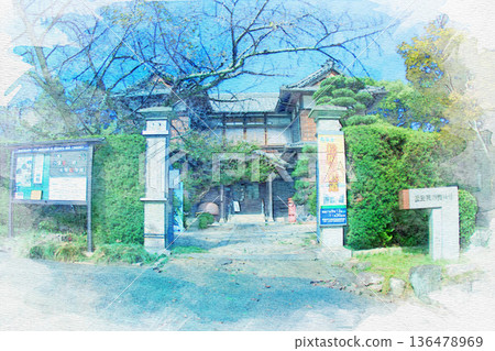 [Mie Prefecture] Watercolor paintings from the Matsusaka Castle History and Folklore Museum in Matsusaka City 136478969