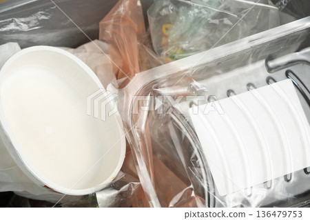 Sorting Plastic Waste for Recycling to Protect Environment and Nature. Sorting Plastic Waste for Recycling to Protect Environment and Nature. 136479753