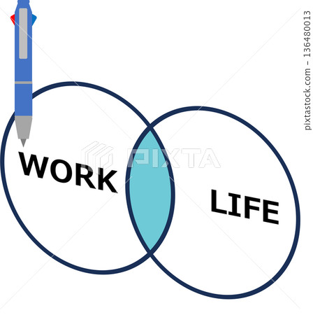 Work-life balance illustrations 136480013