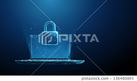 3d blue laptop and padlock Device security, data protection, secure access, privacy, cybersecurity, encrypted information, trusted computing concept. 3d blue laptop and padlock Device security, data protection, secure access, privacy, cybersecurity, encrypted information, trusted computing concept. 136480865