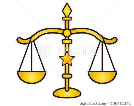 Simple illustration material of a balance Simple illustration material of a balance 136481341
