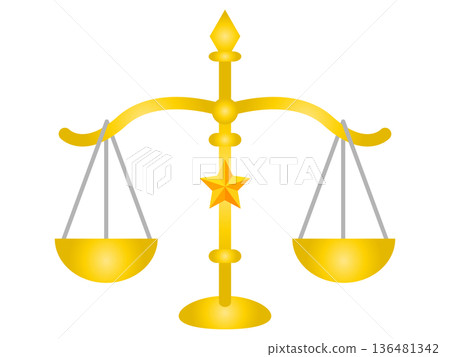 Simple balance illustration material 2 Simple balance illustration material 2 136481342