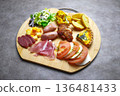 Meal on a cutting board 1 136481433