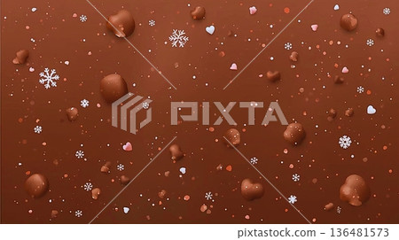 閃閃發光的巧克力晶體 閃閃發光的巧克力晶體 136481573